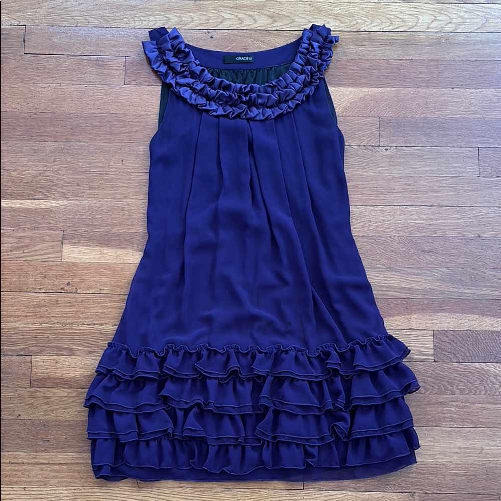 Purple Ruffle Dress
